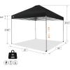 imageCROWN SHADES 10x10 Pop Up Canopy Tent  Patented Center Lock One Push Instant Outdoor Canopy Beach Tent with STONGo Bag 8 Stakes ampamp 4 Sand BagsKhaki10x10 Infinite Adjustment