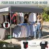 imageCROWN SHADES 10x10 Pop Up Canopy Tent with 1 Comercial Kit Instant Commercial Tent with Patended Centerlock 400D Silver Coated Fabric 1 Sidewall 4quot Wheels StoN Go BagGreyGray