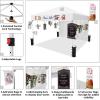 imageCROWN SHADES 10x10 Pop Up Canopy Tent with 1 Comercial Kit Instant Commercial Tent with Patended Centerlock 400D Silver Coated Fabric 1 Sidewall 4quot Wheels StoN Go BagGreyWhite