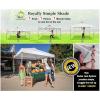 imageCROWN SHADES 10x10 Pop Up Canopy Tent with 1 Comercial Kit Instant Commercial Tent with Patended Centerlock 400D Silver Coated Fabric 1 Sidewall 4quot Wheels StoN Go BagGreyWhite