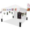 imageCROWN SHADES 10x10 Pop Up Canopy Tent with 1 Comercial Kit Instant Commercial Tent with Patended Centerlock 400D Silver Coated Fabric 1 Sidewall 4quot Wheels StoN Go BagGreyWhite