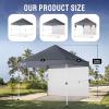 imageCROWN SHADES 10x10 Pop Up Canopy Tent with 1 Comercial Kit Instant Commercial Tent with Patended Centerlock 400D Silver Coated Fabric 1 Sidewall 4quot Wheels StoN Go BagGreyGray