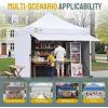 imageCROWN SHADES 10x10 Pop Up Canopy Tent with 4 Sidewalls Instant Commercial Tent with 1Person Setup Patended Centerlock 400D Silver Coated Fabric 4quot Wheels StoN Go BagGreyWhite
