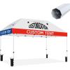 imageCROWN SHADES 10x15 Custom Canopy Tent with Logo Customized Top Backwall ampamp Sidewall  Heavy Duty Commercial Tent