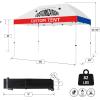 imageCROWN SHADES 10x15 Custom Canopy Tent with Logo Customized Top Backwall ampamp Sidewall  Heavy Duty Commercial Tent