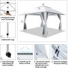 imageCROWN SHADES 13x13 Pop Up Gazebo Canopy Tent Gazebos on Clearance  Outdoor Gazebo for Backyard ampamp Patio Furniture  Carpa Pop Up Tent with Wheeled STONGo Cover Bag GreyWhite