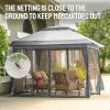 imageCROWN SHADES 13x13 Pop Up Gazebo Canopy Tent Gazebos on Clearance  Outdoor Gazebo for Backyard ampamp Patio Furniture  Carpa Pop Up Tent with Wheeled STONGo Cover Bag GreyGray