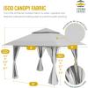 imageCROWN SHADES 13x13 Pop Up Gazebo Canopy Tent Gazebos on Clearance  Outdoor Gazebo for Backyard ampamp Patio Furniture  Carpa Pop Up Tent with Wheeled STONGo Cover Bag GreyGray