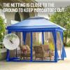 imageCROWN SHADES 13x13 Pop Up Gazebo Canopy Tent Gazebos on Clearance  Outdoor Gazebo for Backyard ampamp Patio Furniture  Carpa Pop Up Tent with Wheeled STONGo Cover Bag GreyBlue