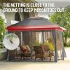 imageCROWN SHADES 13x13 Pop Up Gazebo Canopy Tent Gazebos on Clearance  Outdoor Gazebo for Backyard ampamp Patio Furniture  Carpa Pop Up Tent with Wheeled STONGo Cover Bag GreyRed  Grey