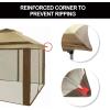 imageCROWN SHADES 13x13 Pop Up Gazebo Canopy Tent Gazebos on Clearance  Outdoor Gazebo for Backyard ampamp Patio Furniture  Carpa Pop Up Tent with Wheeled STONGo Cover Bag Beige ampamp CoffeeRed  Grey
