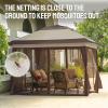imageCROWN SHADES 13x13 Pop Up Gazebo Canopy Tent Gazebos on Clearance  Outdoor Gazebo for Backyard ampamp Patio Furniture  Carpa Pop Up Tent with Wheeled STONGo Cover Bag GreyBeige  Coffee