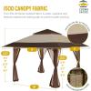 imageCROWN SHADES 13x13 Pop Up Gazebo Canopy Tent Gazebos on Clearance  Outdoor Gazebo for Backyard ampamp Patio Furniture  Carpa Pop Up Tent with Wheeled STONGo Cover Bag GreyBeige  Coffee