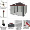 imageCROWN SHADES 13x13 Pop Up Gazebo Canopy Tent Gazebos on Clearance  Outdoor Gazebo for Backyard ampamp Patio Furniture  Carpa Pop Up Tent with Wheeled STONGo Cover Bag GreyRed  Grey