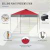imageCROWN SHADES 14x14 Pop up Gazebo Patented Center Lock 6Sided Portable Gazebo Easy Set Up 300D SilverCoated Fabric UV Resistant Pop Up Canopy Tent for Patio Party Outdoor Activities RedampampGreyRedGrey