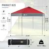 imageCROWN SHADES 14x14 Pop up Gazebo Patented Center Lock 6Sided Portable Gazebo Easy Set Up 300D SilverCoated Fabric UV Resistant Pop Up Canopy Tent for Patio Party Outdoor Activities RedampampGreyRedGrey