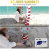 imageCROWN SHADES Beach Cabana 65 x 65 Umbrella Canopy Tent Easy Pop Up  Beach Cabanas for Sand  UPF50 Protection with Sidewall and More Pockets Sky BlueRed