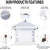 imageCROWN SHADES Canopy Tent 10x10 Pop Up Canopy Outdoor Shade with Pockets Sidewall Easy Up Sun Shelter with One Person Set Up Center Lock Portable Instant Camping Beach Canopy Tents RedWhite