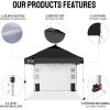 imageCROWN SHADES Canopy Tent 10x10 Pop Up Canopy Outdoor Shade with Pockets Sidewall Easy Up Sun Shelter with One Person Set Up Center Lock Portable Instant Camping Beach Canopy Tents RedBlack