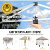 imageCROWN SHADES Canopy Tent 10x10 Pop Up Canopy Outdoor Shade with Pockets Sidewall Easy Up Sun Shelter with One Person Set Up Center Lock Portable Instant Camping Beach Canopy Tents RedBeige