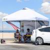 imageCROWN SHADES Canopy Tent 10x10 Pop Up Canopy Outdoor Shade with Pockets Sidewall Easy Up Sun Shelter with One Person Set Up Center Lock Portable Instant Camping Beach Canopy Tents RedWhite
