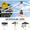 imageCROWN SHADES Canopy Tent 10x10 Pop Up Canopy Outdoor Shade with Pockets Sidewall Easy Up Sun Shelter with One Person Set Up Center Lock Portable Instant Camping Beach Canopy Tents RedBlack
