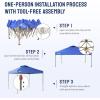 imageCROWN SHADES Gazebo 10x10 Pop Up Canopy with Mosquito Netting Screen Tent with 4 Ropes 8 Stakes 4 Sandbags and Wheeled Storage Bag Canopy for Patio ampamp Backyard BlueBlue
