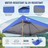 imageCROWN SHADES Gazebo 10x10 Pop Up Canopy with Mosquito Netting Screen Tent with 4 Ropes 8 Stakes 4 Sandbags and Wheeled Storage Bag Canopy for Patio ampamp Backyard BlueBlue