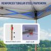 imageCROWN SHADES Gazebo 10x10 Pop Up Canopy with Mosquito Netting Screen Tent with 4 Ropes 8 Stakes 4 Sandbags and Wheeled Storage Bag Canopy for Patio ampamp Backyard BlueCoffee