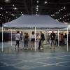 imageCROWN SHADES Pop Up Canopy Tent 8x8 Commercial Canopy Tent with 4quot Wheels 4 Upgraded Weights Patented Centerlock 400D Strength Oxford Fabric StoN Go Bag WhiteGray