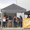 imageCROWN SHADES Pop Up Canopy Tent 8x8 Commercial Canopy Tent with 4quot Wheels 4 Upgraded Weights Patented Centerlock 400D Strength Oxford Fabric StoN Go Bag WhiteGray