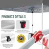 imageCROWN SHADES Pop Up Canopy Tent 8x8 Commercial Canopy Tent with 4quot Wheels 4 Upgraded Weights Patented Centerlock 400D Strength Oxford Fabric StoN Go Bag WhiteGray