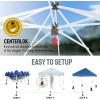 imageCROWN SHADES Pop Up Canopy Tent 8x8 Commercial Canopy Tent with 4quot Wheels 4 Upgraded Weights Patented Centerlock 400D Strength Oxford Fabric StoN Go Bag WhiteBlue