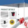 imageCROWN SHADES Pop Up Canopy Tent 8x8 Commercial Canopy Tent with 4quot Wheels 4 Upgraded Weights Patented Centerlock 400D Strength Oxford Fabric StoN Go Bag WhiteBlue