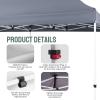 imageCROWN SHADES Pop Up Canopy Tent 8x8 Commercial Canopy Tent with 4quot Wheels 4 Upgraded Weights Patented Centerlock 400D Strength Oxford Fabric StoN Go Bag WhiteGray