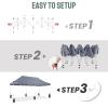 imageCROWN SHADES Pop Up Canopy Tent 8x8 Commercial Canopy Tent with 4quot Wheels 4 Upgraded Weights Patented Centerlock 400D Strength Oxford Fabric StoN Go Bag WhiteGray