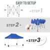 imageCROWN SHADES Pop Up Canopy Tent 8x8 Commercial Canopy Tent with 4quot Wheels 4 Upgraded Weights Patented Centerlock 400D Strength Oxford Fabric StoN Go Bag WhiteBlue