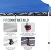 imageCROWN SHADES Pop Up Canopy Tent 8x8 Commercial Canopy Tent with 4quot Wheels 4 Upgraded Weights Patented Centerlock 400D Strength Oxford Fabric StoN Go Bag WhiteBlue