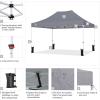 imageCROWN SHADES Pop Up Canopy Tent 8x8 Commercial Canopy Tent with 4quot Wheels 4 Upgraded Weights Patented Centerlock 400D Strength Oxford Fabric StoN Go Bag WhiteGray