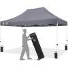 imageCROWN SHADES Pop Up Canopy Tent 8x8 Commercial Canopy Tent with 4quot Wheels 4 Upgraded Weights Patented Centerlock 400D Strength Oxford Fabric StoN Go Bag WhiteGray