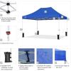 imageCROWN SHADES Pop Up Canopy Tent 8x8 Commercial Canopy Tent with 4quot Wheels 4 Upgraded Weights Patented Centerlock 400D Strength Oxford Fabric StoN Go Bag WhiteBlue