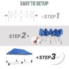 imageCROWN SHADES Pop Up Canopy Tent 8x8 Commercial Canopy Tent with 4quot Wheels 4 Upgraded Weights Patented Centerlock 400D Strength Oxford Fabric StoN Go Bag WhiteBlue