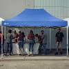 imageCROWN SHADES Pop Up Canopy Tent 8x8 Commercial Canopy Tent with 4quot Wheels 4 Upgraded Weights Patented Centerlock 400D Strength Oxford Fabric StoN Go Bag WhiteBlue