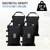 imageCROWN SHADES Sand Bags for Canopy Legs 112 LBS Sandbags for Weight  Sandbags for Canopy Tent Canopy Tent Weights Pop Up Tent Weights  Canopy Weight Bags Blue UnfilledBlack