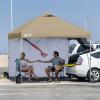 imageCROWN SHADES SunWall Silver Coated for 10x10 Pop up Canopy Tent with Targets 1 Pack Sidewall Only with Silver Coating 1 Pack BlackBeige