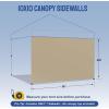 imageCROWN SHADES SunWall Silver Coated for 10x10 Pop up Canopy Tent with Targets 1 Pack Sidewall Only with Silver Coating 1 Pack BlackBeige