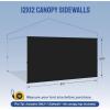 imageCROWN SHADES SunWall Silver Coated for 10x10 Pop up Canopy Tent with Targets 1 Pack Sidewall Only with Silver Coating 1 Pack BlackBlack