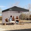 imageCROWN SHADES SunWall Silver Coated for 10x10 Pop up Canopy Tent with Targets 1 Pack Sidewall Only with Silver Coating 1 Pack BlackBlack