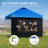 imageCROWN SHADES SunWall Silver Coated for 10x10 Pop up Canopy Tent with Targets 1 Pack Sidewall Only with Silver Coating 1 Pack BlackBlack Orange