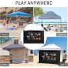 imageCROWN SHADES SunWall Silver Coated for 10x10 Pop up Canopy Tent with Targets 1 Pack Sidewall Only with Silver Coating 1 Pack BlackBlack Orange